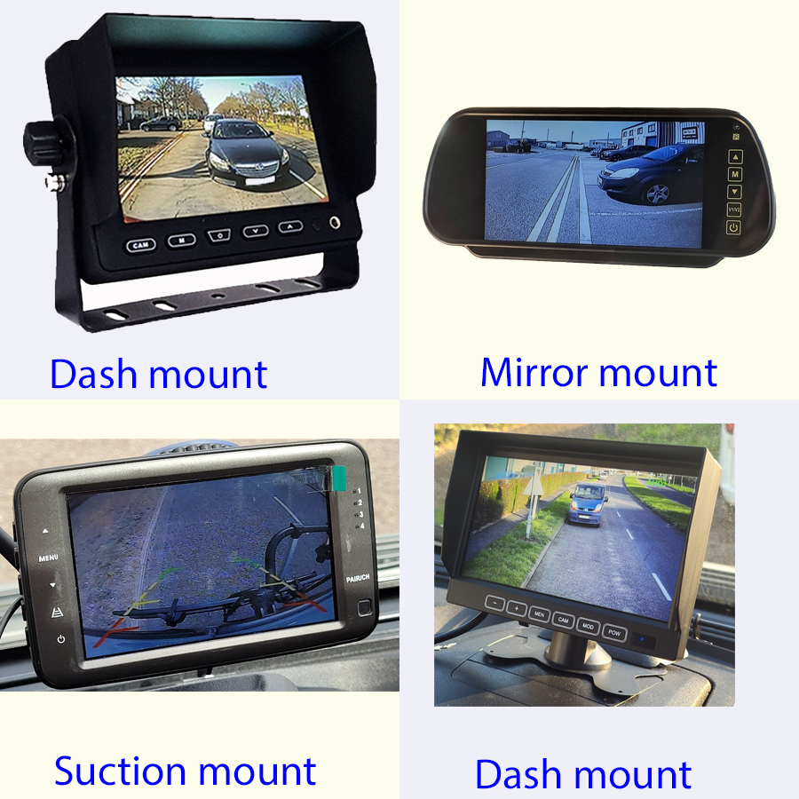 Single screen rear view monitors